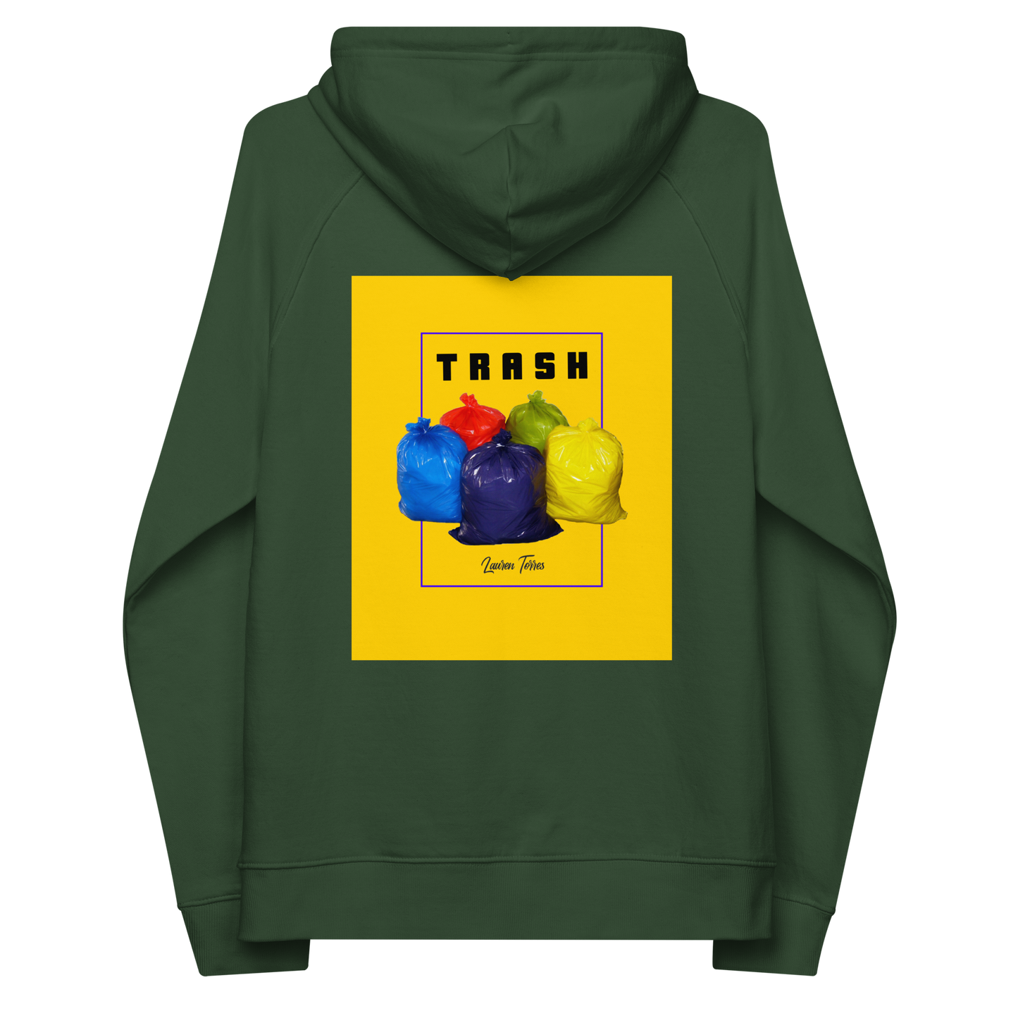 Trash Uni Embroidered Eco Raglan Hoodie