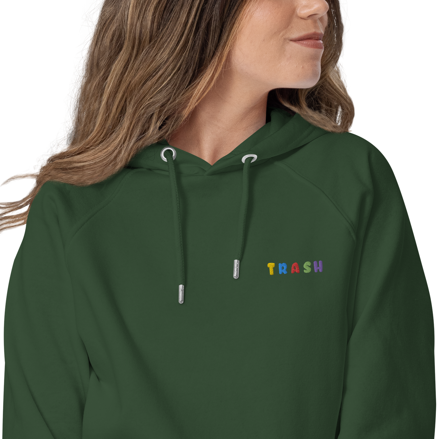 Trash Uni Embroidered Eco Raglan Hoodie