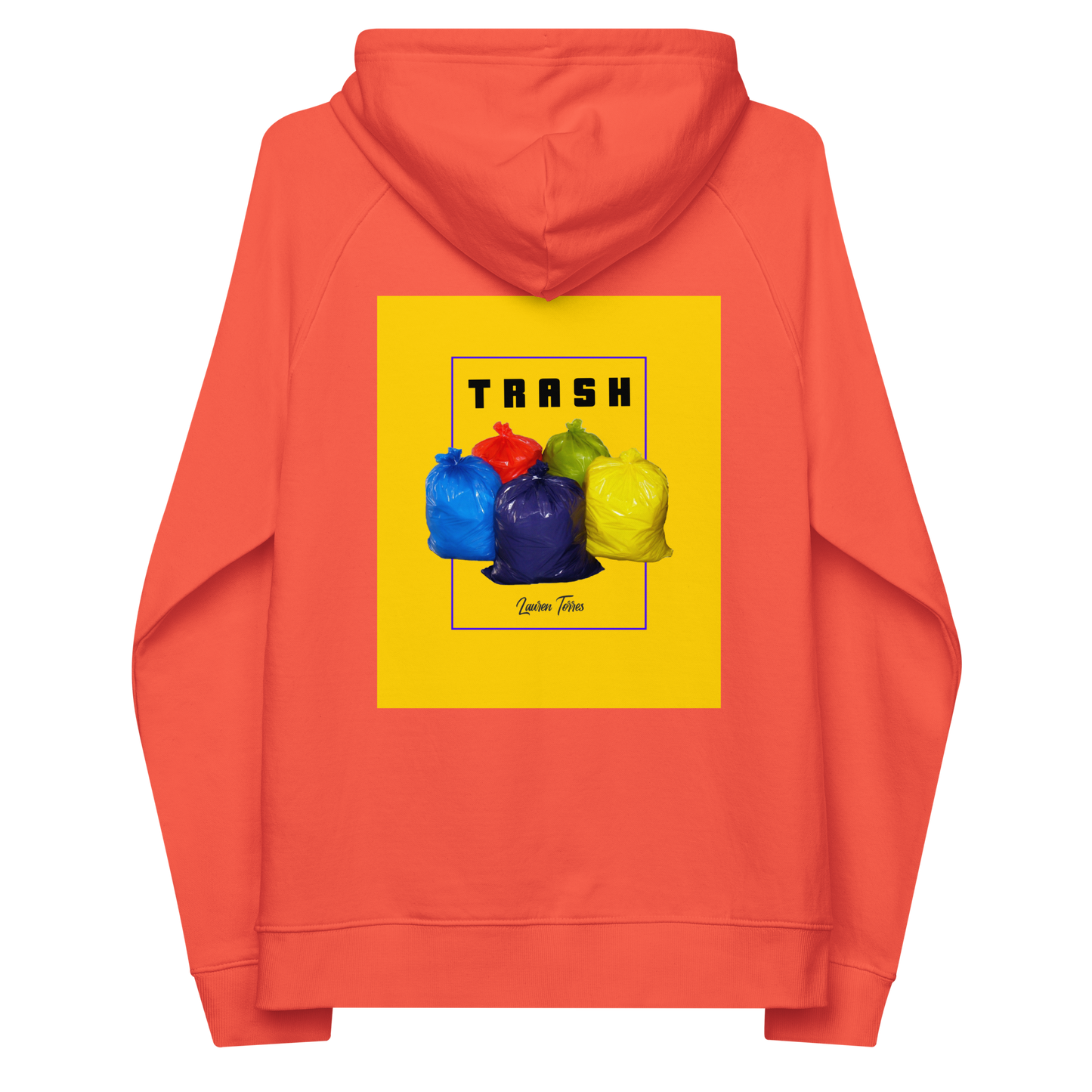 Trash Uni Embroidered Eco Raglan Hoodie