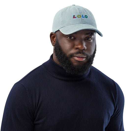 "LOLO" Embroidered Denim Hat