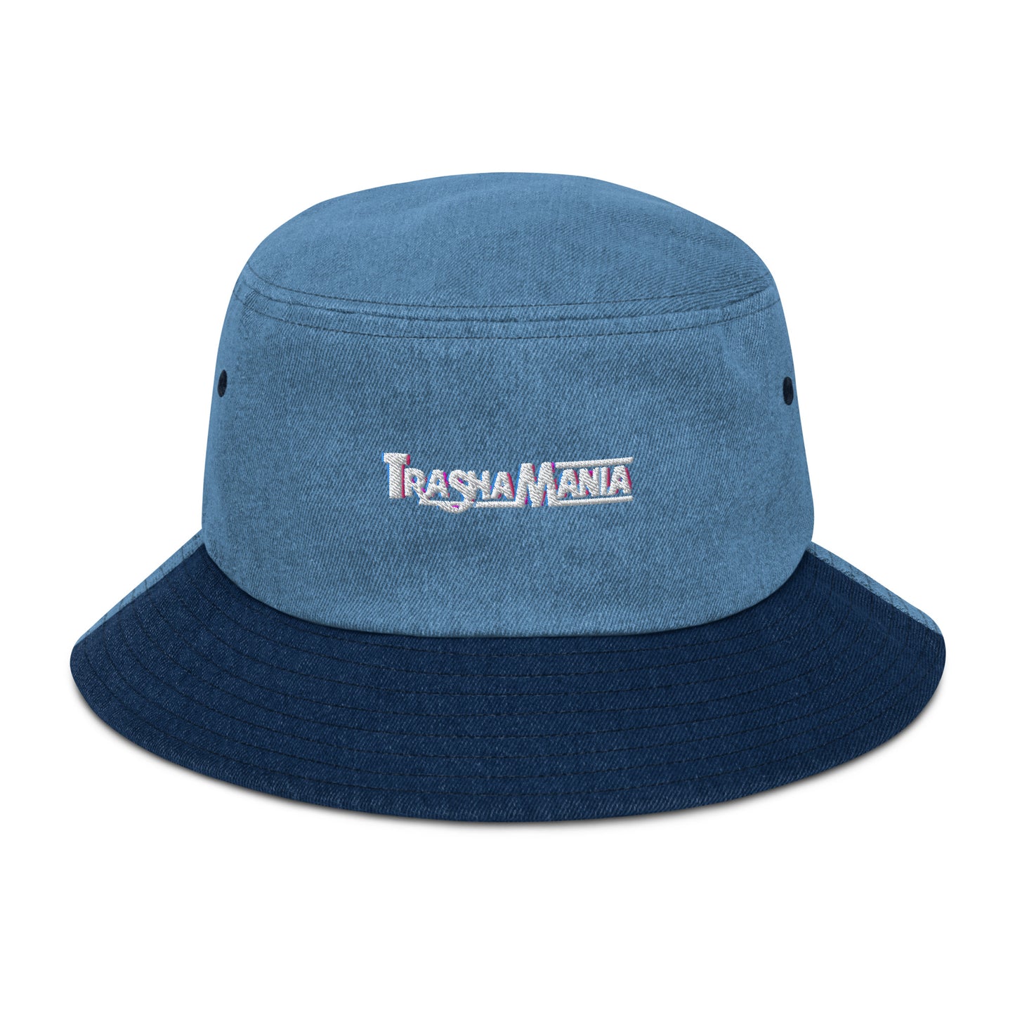 Trash Mania Patchwork Denim Bucket Hat by Lauren Torres