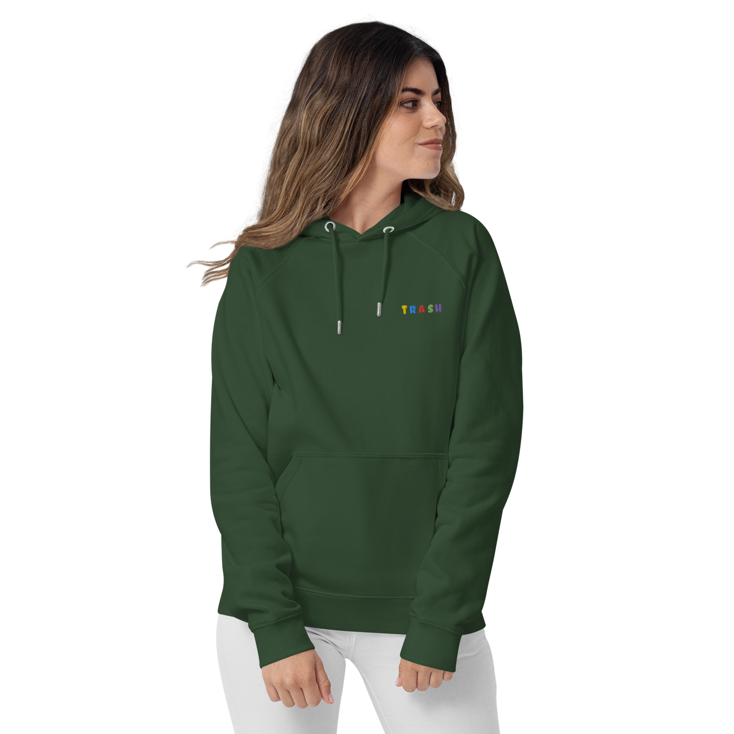 Trash Uni Embroidered Eco Raglan Hoodie